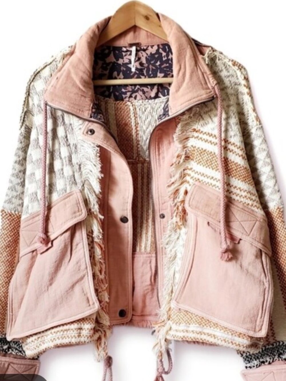 FREE PEOPLE EVERYTHING NICE SUGAR ROSE JACKET - Picture 8 of 13